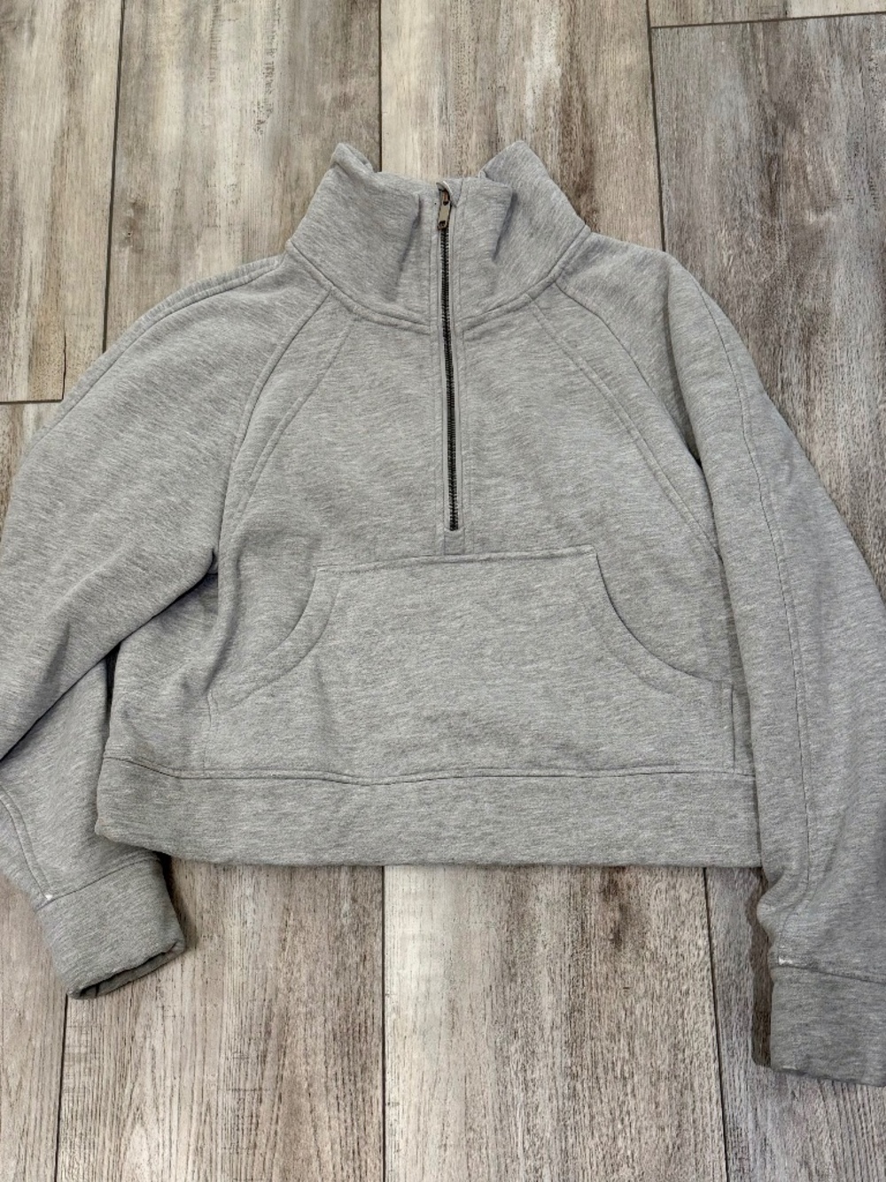 Gray  cropped sweatshirt